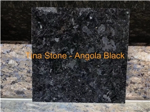 Angola Black Granite Tiles Slabs Building Covering
