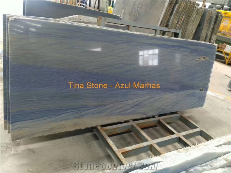 Azul Marhas Blue Marble Stone Slabs Floor Covering