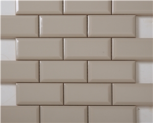 Beige Ceramic Mosaic Wall Floor Building Decration