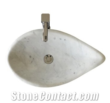Bianco Carrara Marble Stone Sinks Basins Bowls
