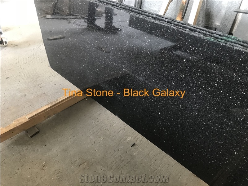 Black Galaxy Countertop Polished Kitchen
