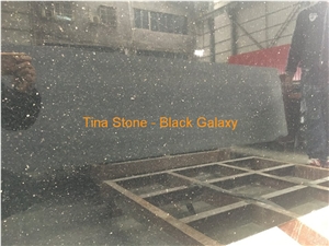 Black Galaxy Granite Stone Tiles Slabs Floor Wall