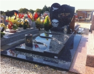 Black Granite Monuments Memorial Decoration