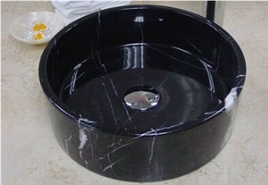Black Marquina Marble Stone Sink Basin Kitchen