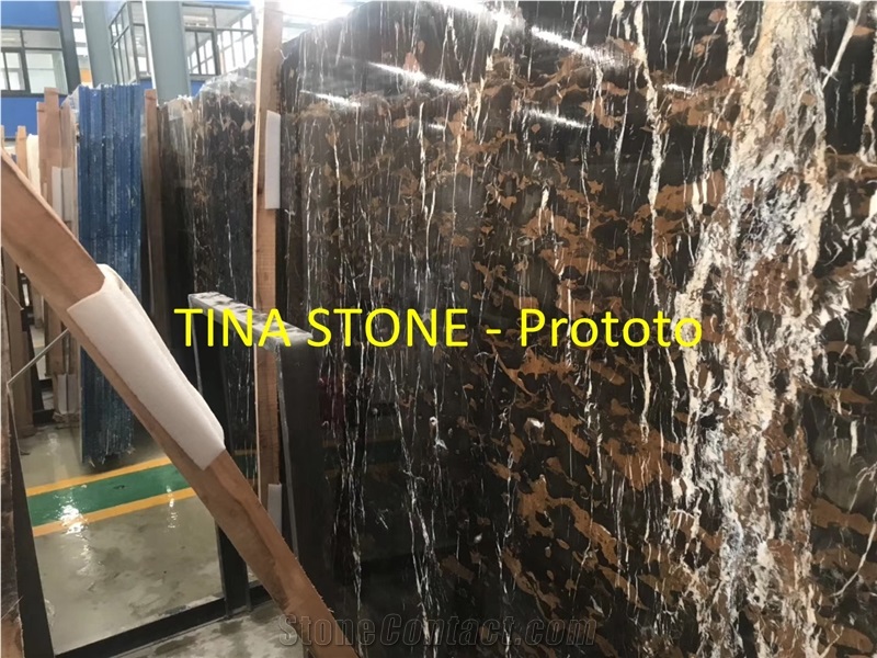 Black Prototo Marble Stone Tiles Slabs Wall Floor