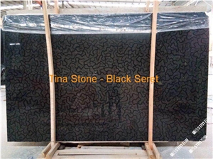 Black Seret Marble Stone Slab Tiles Floor Covering