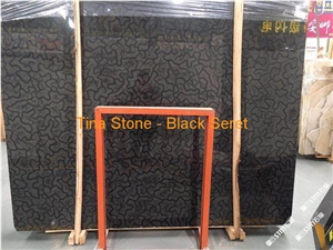 Black Seret Marble Stone Slabs Tiles Floor Wall
