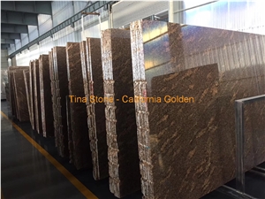 California Golden Granite Stone Wall Floor Buiding