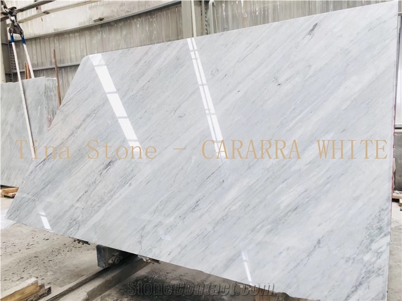 Cararra White Marble Tiles Slabs Wall Polished