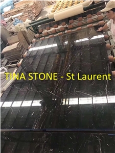 China St Laurent Marble Stone Slab Black Wall Tile