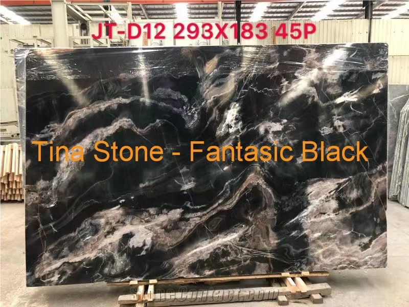 Fantasic Black Granite Stone Slabs Floor Covering