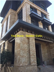 Golden Giallo Granite Stone Slbas Tiles Wall Floor