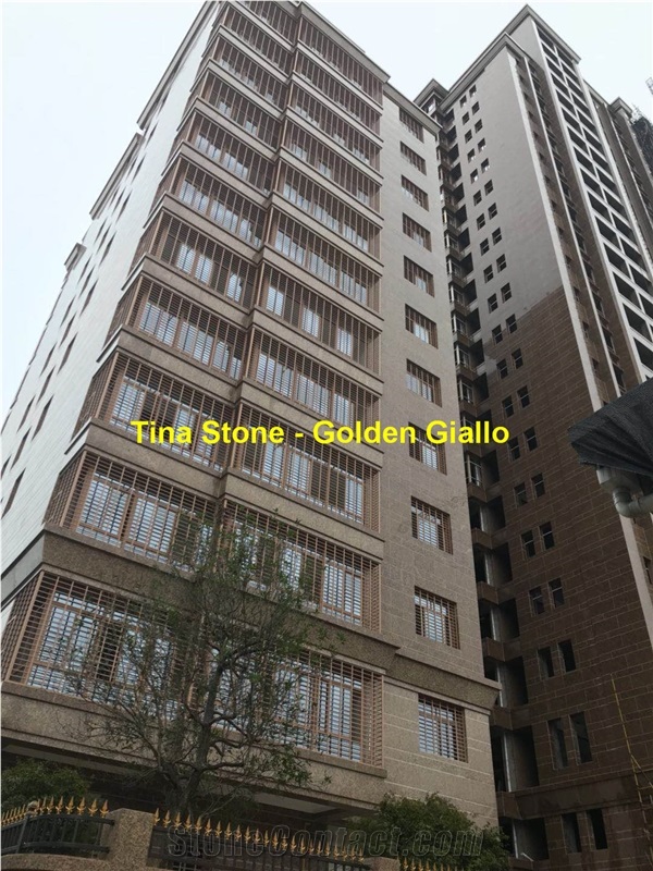 Golden Giallo Granite Stone Slbas Tiles Wall Floor