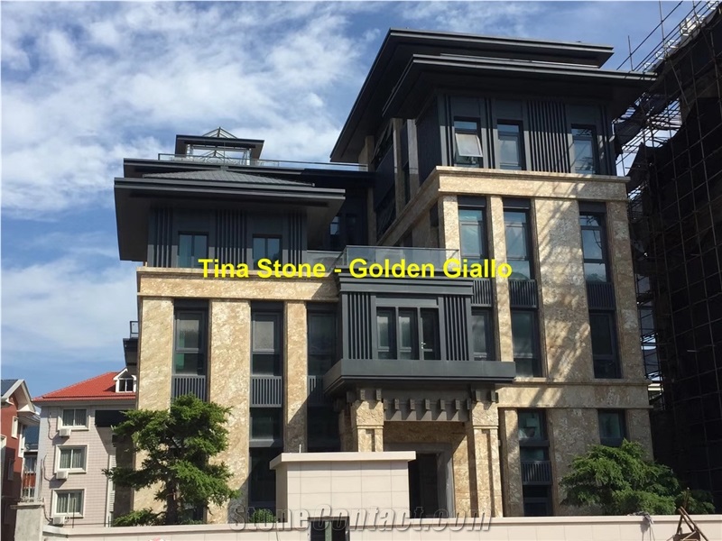 Golden Giallo Granite Stone Tiles Slabs Wall Floor
