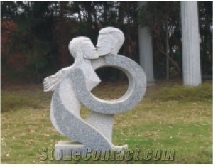 Granite Sculpture Abstract Lover Embrace Human