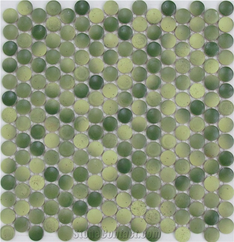 Green Ceramic Backed Mosaic Wall Floor Decoration