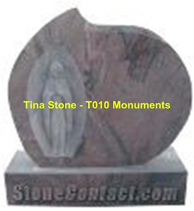 Grey Polished Granite Monuments with an Angel