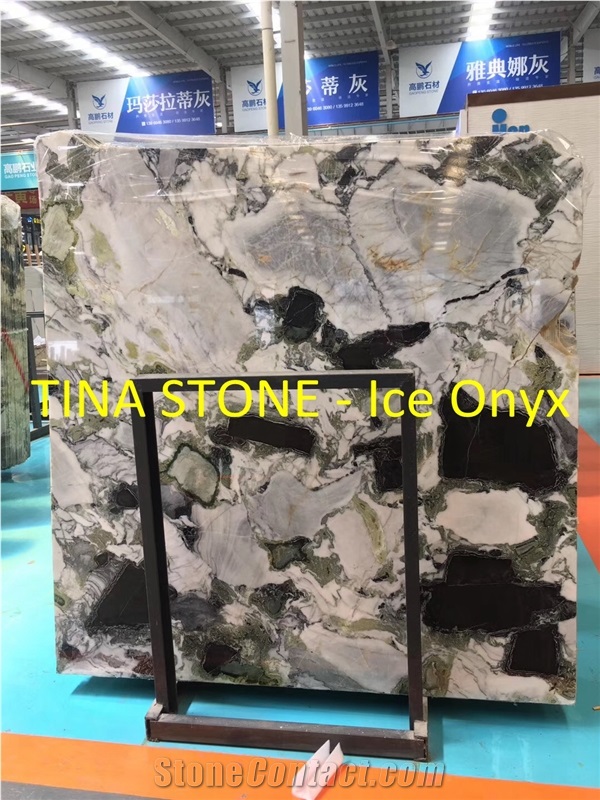 Ice Onyx Stone Flooring Wall Tile for Bathroom