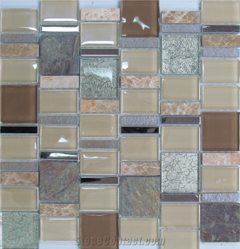 Interior Stone Crystal and Stone Glass Mosaic