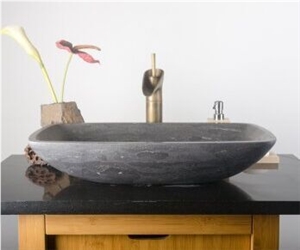 Limestone Stone Sink Basins Black Kitchen Bathroom