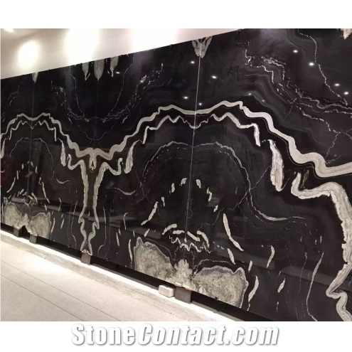 Mousess Black Marble Tiles Slabs Home Background