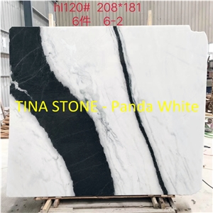 Panda White China Marble Slabs Tiles Wall Floor