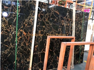 Portoro Black Marble Stone Slabs Tiles China Floor