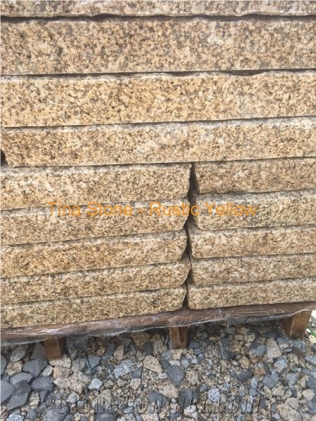 Rustic Yellow Granite Stone Slabs Wall Floor Tiles
