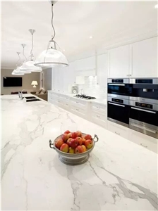 White Calacatta Marble Kitchen Bathroo Countertop