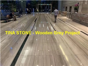 Wooden Grey Project Building Indoor Polished Floor