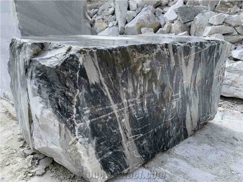 Bardiglio Nero Di Carrara Marble Block