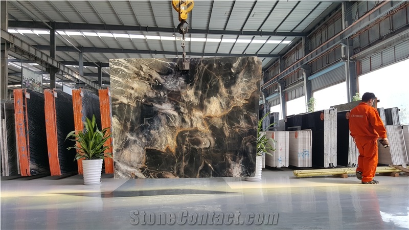 Chinese Natural Marble Venice Gold Black&Gold