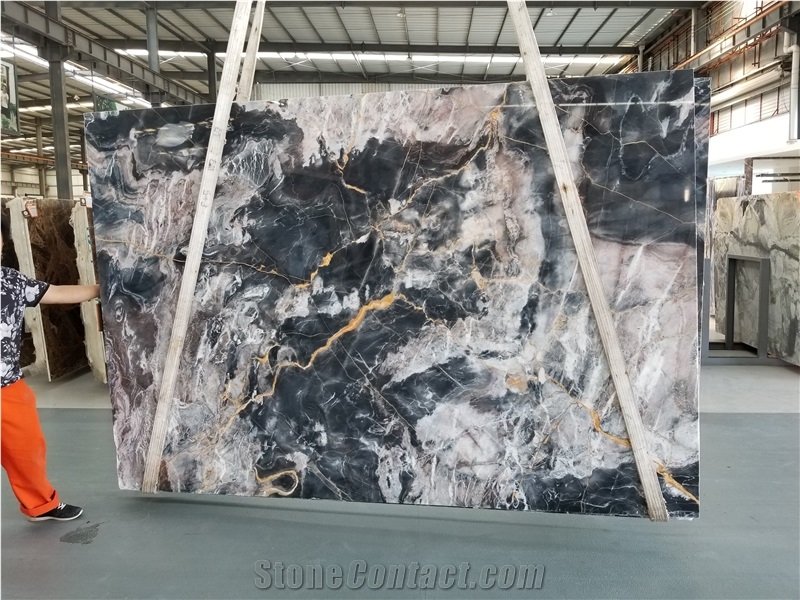 Chinese Natural Marble Venice Gold Black&Gold