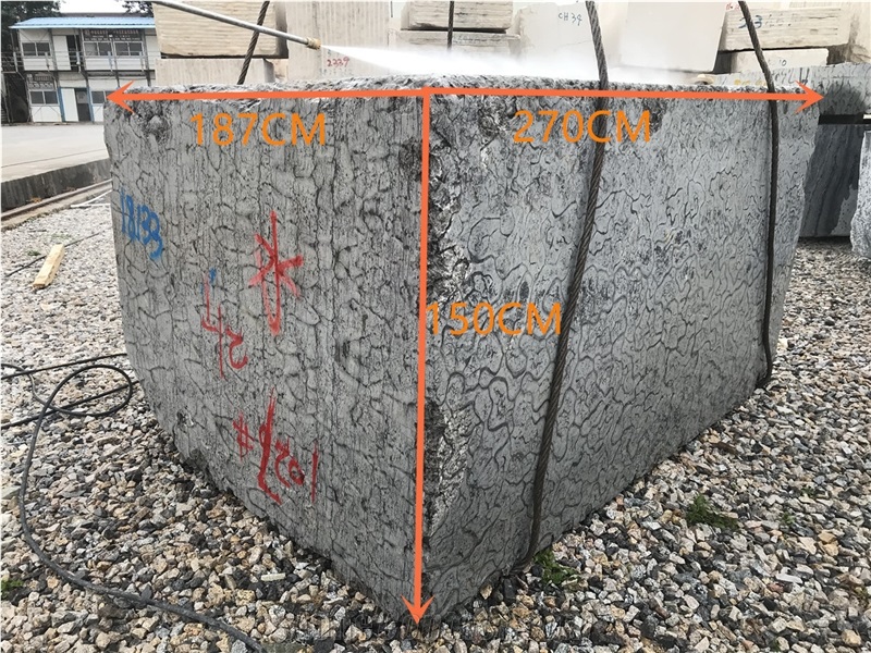 Chinese Oracle Grey Marble Slab & Block Available