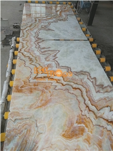 Colorful Red Rainbow Onyx Slabs Tiles