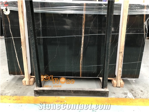 Italy Cheap Good Quality Laurent Gold Black Marble