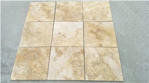 Beige Travertine Opus Pattern Floor Tiles