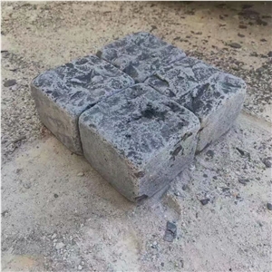 Black Basalt Split & Tumbled Cube Stone