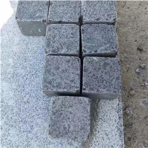 Black Basalt Split & Tumbled Cube Stone