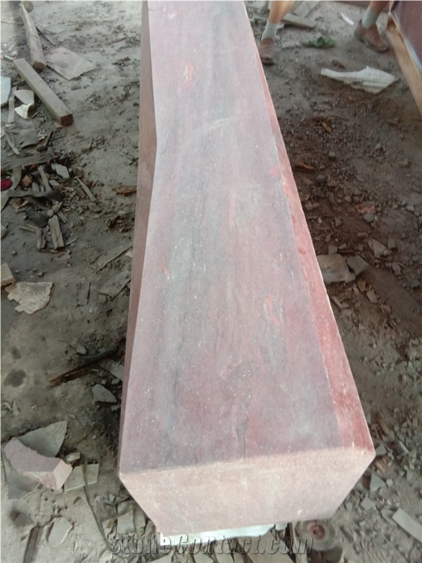 Red Porphyry Exterior Furniture Bench
