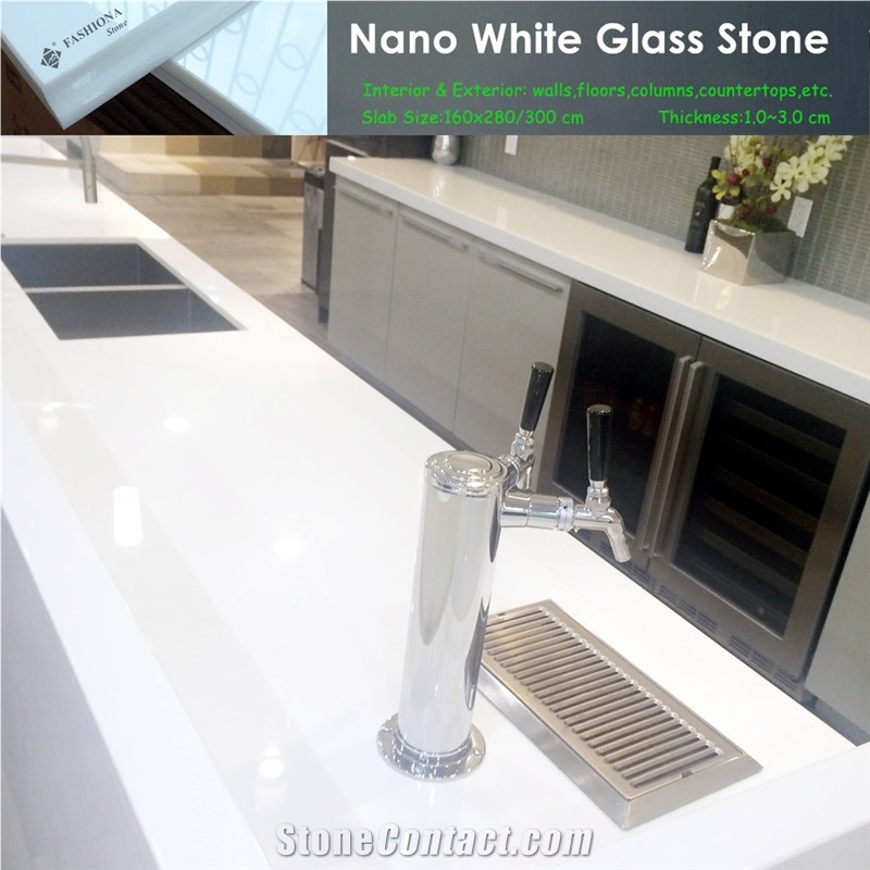 Nano White Marble Kitchen Islands Countertops