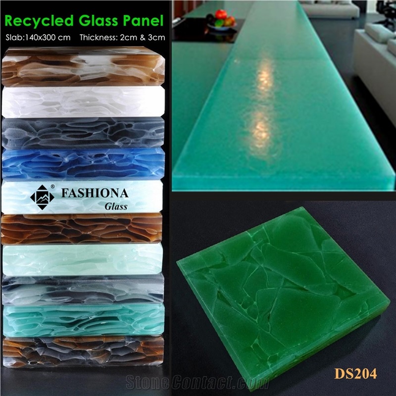 Translucent 100% Recycled Glass Panel