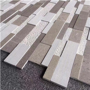 Athen Grey Stick Culture Stone Marble Mosaic
