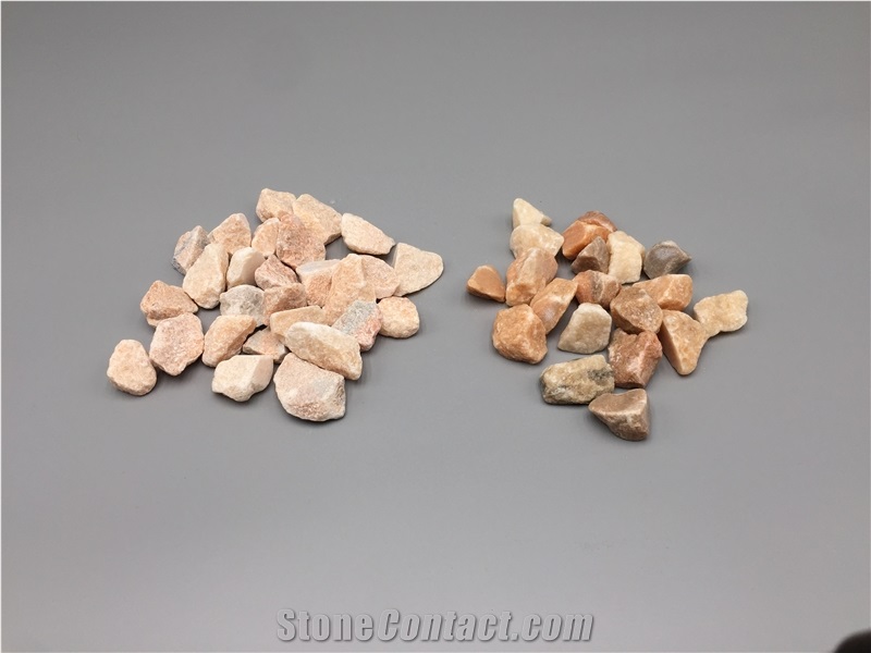 Pink Quartz Gravel , Crushed Gravel ,Stone Chips