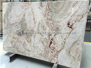 Chinese Coral Onyx Stone/Bookmatch