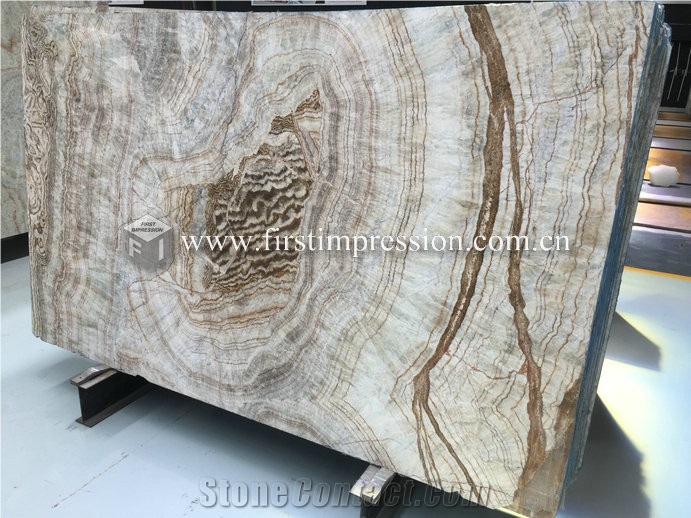 Chinese Coral Onyx Stone/Bookmatch