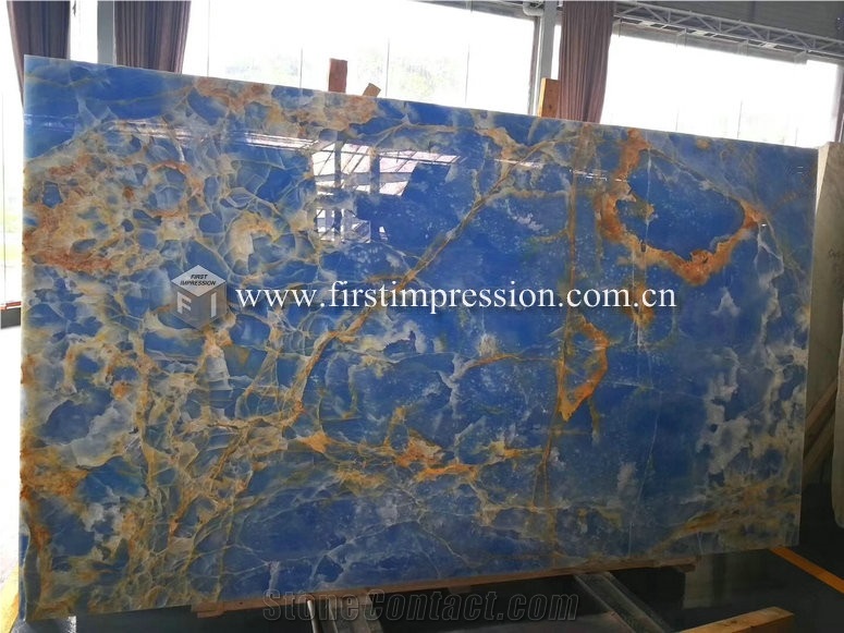 Famous Pakistan Blue Onyx Stone Slabs,Tiles