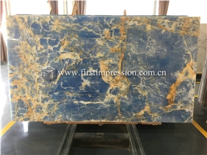 Luxury Pakistan Blue Onyx Stone Slabs,Tiles
