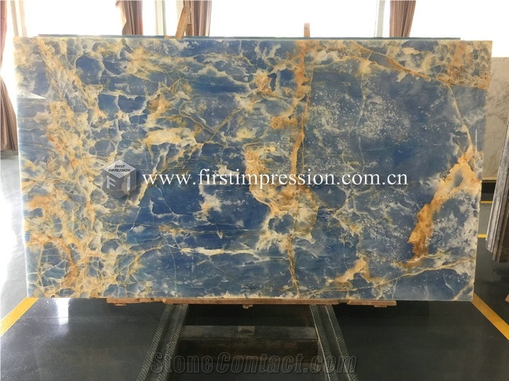 Natural Pakistan Blue Onyx Stone Slabs