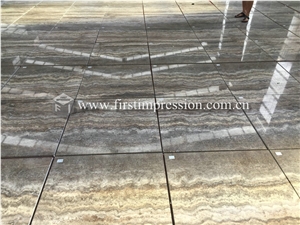 Silver Grey Travertine Slabs,Cut to Size